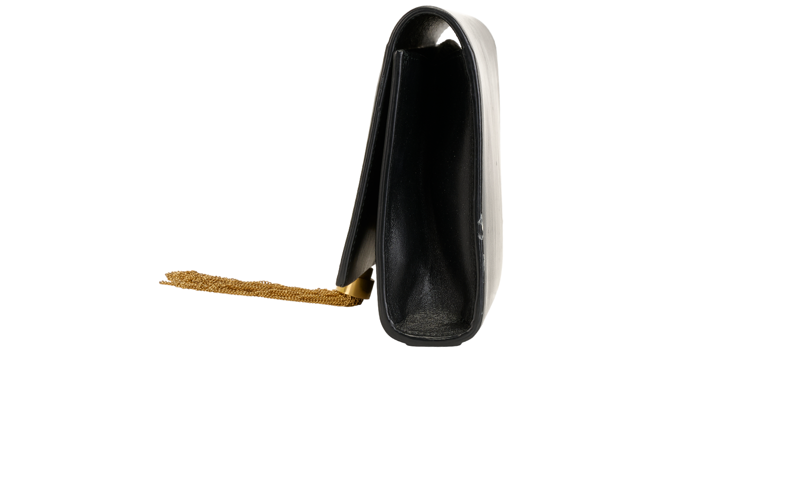 Kate Tassel Clutch, &pound;450, Handbags, Black, Leather, Bottom view